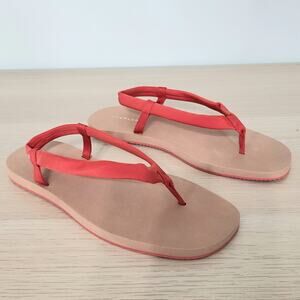 Everlane ReNew Strappy Sandals Red Beach Thong Lycra Flip Flop Slingback 7